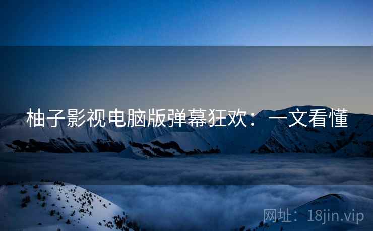 柚子影视电脑版弹幕狂欢：一文看懂